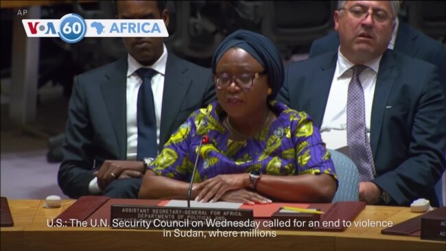 VOA60 Africa - UN Security Council calls for an end to violence in Sudan