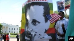 Ethiopian protesters in Washington have sought U.S. pressure to release jailed opposition leader Birtukan Mideksa.