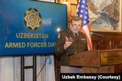 Adjutant General of Mississippi Major General Bobby M. Ginn, Jr., speaking at the Uzbek Embassy, Washington, Jan. 31, 2025. (Uzbek Embassy)