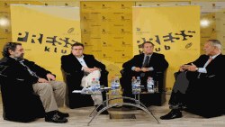 Učesnici skupa u pres-klubu Medija centra, 27. septembar 2010.