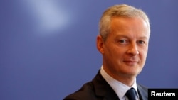 Le ministre des finances Bruno le Maire lors d'une conférence de presse à Bercy, Paris, le 14 septembre 2017.