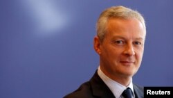 Le ministre des finances Bruno le Maire lors d'une conférence de presse à Bercy, Paris, le 14 septembre 2017.