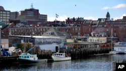 Suasana di dermaga pantai Portland, Maine, 11 Maret 2016. (Foto: dok).