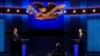 President Donald Trump, left, and Democratic presidential candidate former Vice President Joe Biden, listen to moderator Chris Wallace of Fox News during the first presidential debate Tuesday, Sept. 29, 2020, at Case Western University and Cleveland…