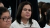 Philippine Vice President Sara Duterte listens as she attends a joint committee hearing of the House of Representatives in Quezon City, Philippines on Nov. 13, 2024.