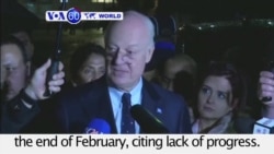 VOA60 World PM - UN Puts Syria Peace Talks On Hold Until End of February