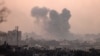 A picture taken from Sderot shows plumes of smoke rising above the Gaza Strip during Israel strikes on November 3, 2023, amid the ongoing battles between Israel and the Palestinian group Hamas. (Photo by JACK GUEZ / AFP)