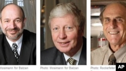 Nobel Medicine Prize winners for 2011 L to R: Bruce A. Beutler, Jules A. Hoffman and Ralph M. Steinman