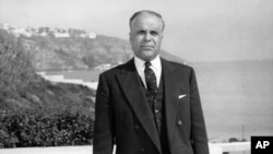  Le président tunisien Habib Bourgiba, Tunis, 16 février 1958. 