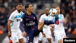 Marseille contre Paris Saint-Germain au stade Vélodrome Orange, Marseille, 26 février 2017.