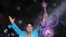 FILE - Prince performs during halftime of the Super Bowl XLI football game in Miami, Feb. 4, 2007. 
