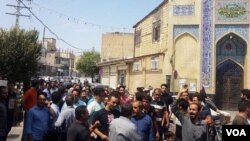 اعتراض مردم در شهر مشهد در روز پنجشنبه ۱۱ مرداد. 