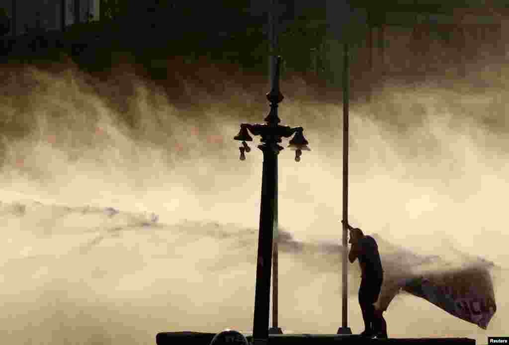 Çili - Santyaqoda etirazlar &nbsp;