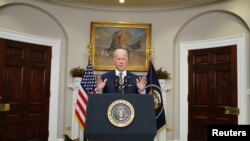 Президент Джо Байден выступает в Белом доме. 8 марта 2022 г. 