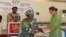 Malawi President Joyce Banda officially launches the global health service partnership at the 50th Anniversary Celebration of the Peace Corps at Kamuzu Palace (VOA / L. Vintulla) 