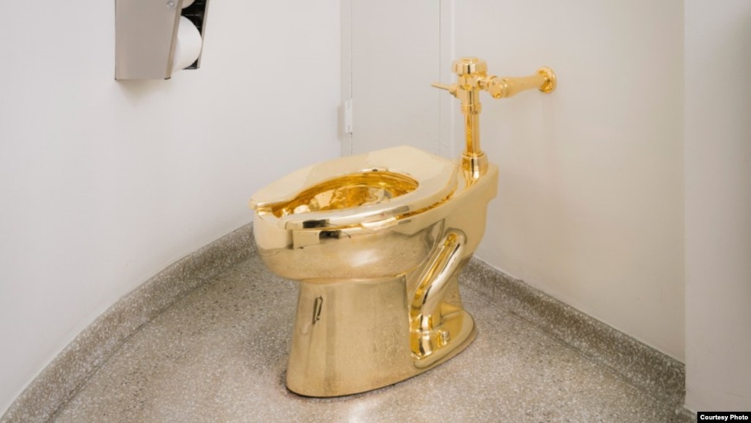 FILE - The Guggenheim Museum in New York has installed an 18-carat, solid gold toilet that patrons can use. (Guggenheim)