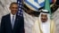U.S. President Barack Obama, left, stands next to Saudi Arabia's King Salman during the summit of the Gulf Cooperation Council (GCC) in Riyadh, Saudi Arabia, April 21, 2016.
