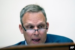 FILE - Rep. Scott Perry, R-Pa, speaks during a House Committee on Foreign Affairs hearing Sept. 16, 2020, on Capitol Hill in Washington.