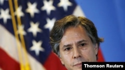 El entonces subsecretario de Estado de EE.UU., Antony Blinken, que está llamado a ostentar la cartera de Exteriores a partir del próximo 20 de enero, durante una rueda de prensa en Ciudad de México, el 30 de abril de 2015. W