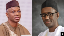 Nasiru el-Rufai (dama) da Nuhu Ribadu (Hagu)