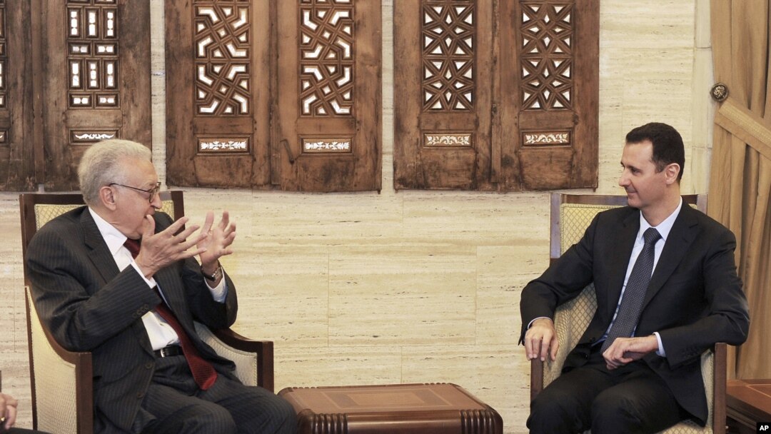 Lakhdar Brahimi Ariko Abonana na Prezida wa Syria, Bashar al-Assad