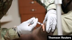 واکسیناسیون در پایگاه نظامی آمریکا در کره جنوبی