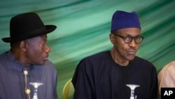 Goodluck Jonathan na PDP da Muhammadu Buhari na APC