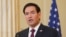 国务卿马尔科·鲁比奥(Marco Rubio)在希腊雅典外交部与希腊外交部长乔治·杰拉佩特里蒂斯(George Gerapetritis)举行联合新闻发布会时发言。(2026年10月7日)