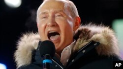 Le président russe Vladimir Poutine à Moscou, le 18 mars 2018.