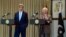 U.S. Secretary of State John Kerry listens as Sartaj Aziz (R), Pakistan's foreign policy chief, speaks during a joint news conference in Islamabad August 1, 2013.