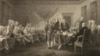 "Deklaracija o nezavnisnosti", doneta 4. jula 1776, izložena u Kongresnoj biblioteci.