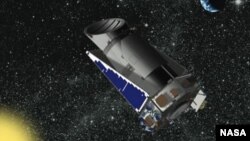 Artist's rendering of the Kepler Space Telescope in orbit. (NASA)