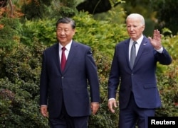 FILE - U.S. President Joe Biden meets with Chinese President Xi Jinping connected  the sidelines of APEC summit, successful  Woodside, California, Nov. 15, 2023.