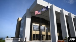 View of the US Federal Courthouse in the Commonwealth of the Northern Mariana Islands in Saipan, Northern Mariana Islands, on June 26, 2024, where WikiLeaks founder Julian Assange is expected for a court hearing .