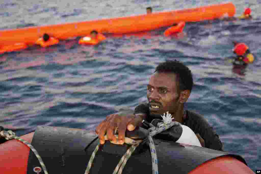 An ceto &#39;yan gudun hijira fiye da dubu shida da dari biyar yawancin su &#39;yan kasar Eritrea ne.&nbsp;AGUSTA 30, 2016