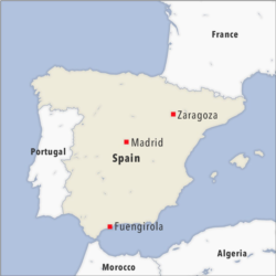 Madrid, Zaragoza and Fuengirola Spain
