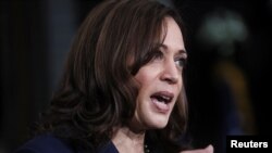 Wakil Presiden AS Kamala Harris di Maryland, AS, 4 Februari 2022. REUTERS/Leah Millis