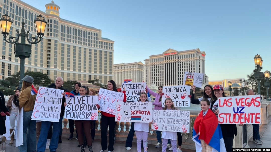 Protest podrške studentima u Las Vegasu