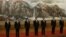中共新政治局七常委集体亮相。左起：张高丽，刘云山，张德江，习近平，李克强，俞正声，王岐山