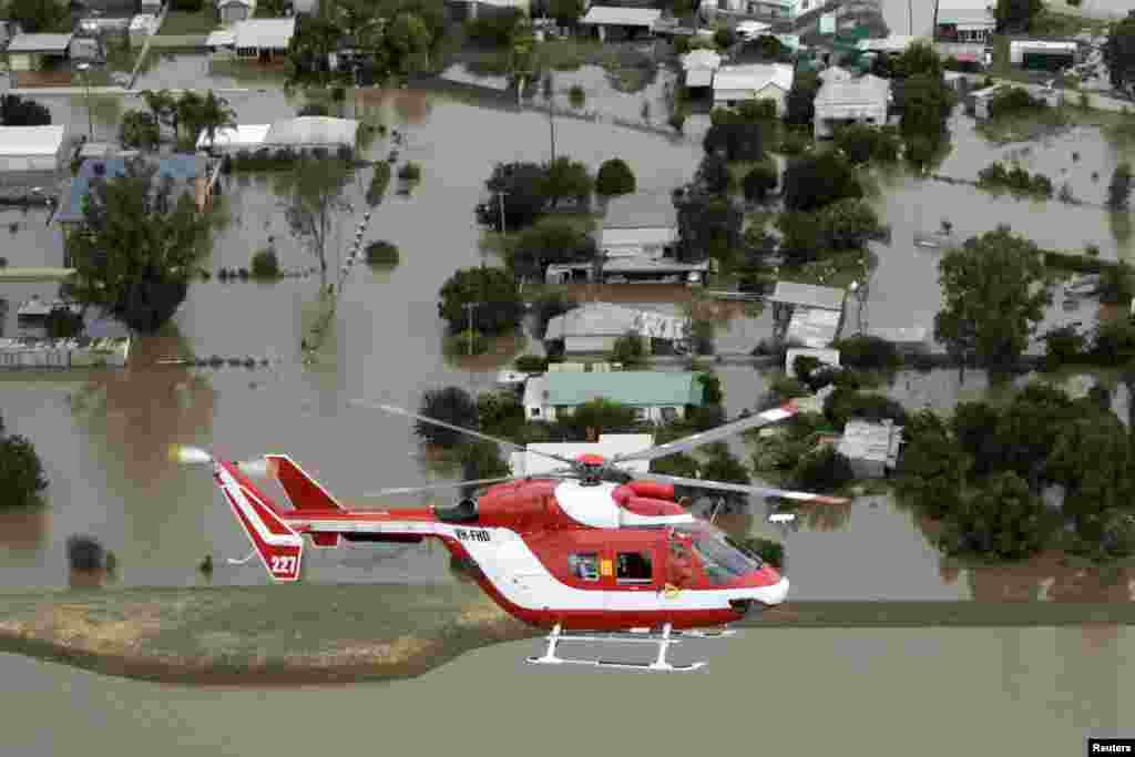 Days of heavy rainfall in what is typically one of the driest months of the year in Australia forced 13,000 people to evacuate their homes, March 2012.