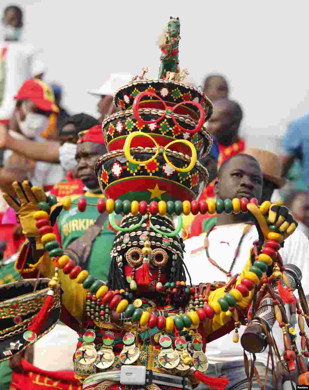 Burkina Faso Fan in Cameroon on Jan. 23, 2022.