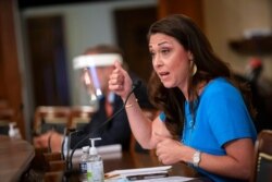 FILE - Rep. Jaime Herrera Beutler, R-Wash., speaks during a subcommittee hearing about the COVID-19 response, on Capitol Hill in Washington, June 4, 2020.