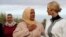 Farmer Aicha Bourkib talks to Ivanka Trump, the daughter and senior adviser to President Donald Trump, in the province of Sidi Kacem, Morocco, Nov. 7, 2019.