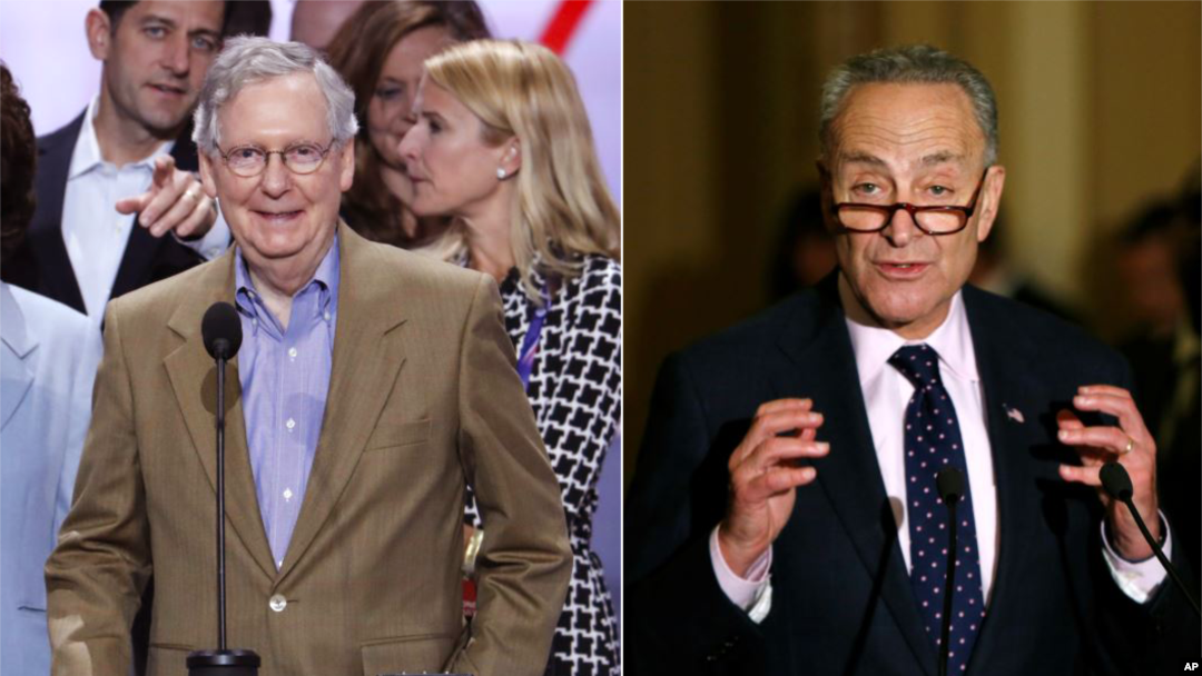 Mitch McConnell y Chuck Schumer dirigirán las bancadas republicana y demócrata en el Senado.