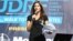 Annabelle Sedano onstage at JDRF's Los Angeles Walk to Cure Diabetes at the Rose Bowl, in Pasadena, California, Oct. 27, 2013.