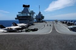 资料照：皇家海军伊丽莎白女王号（HMS Queen Elizabeth）航空母舰