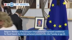 VOA60 World- Members of the European Union parliament expressed condolences for former parliament president David Sassoli