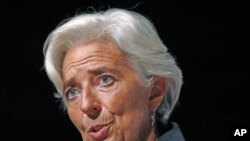 International Monetary Fund Managing Director Christine Lagarde discusses "Global Economic Challenges and Solutions" in a speech in Washington, D.C., September 15, 2011.