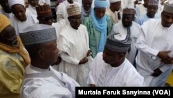 Gwamnan Sokoto Aminu Tambuwal Lokacin Jana'izar Baraden Wamakko