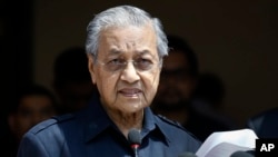 Perdana Menteri Malaysia Mahathir Mohamad di Kuala Lumpur, Malaysia, 11 Mei 2018. (Foto: dok).